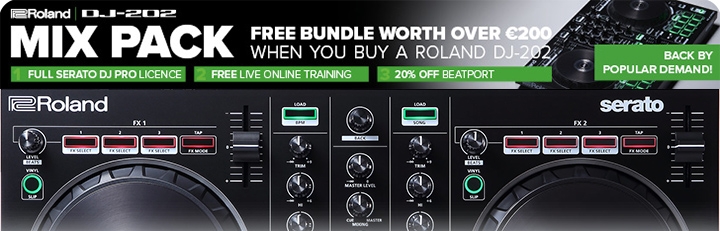 Roland DJ-202 Mixpack bundle has returned by popular demand