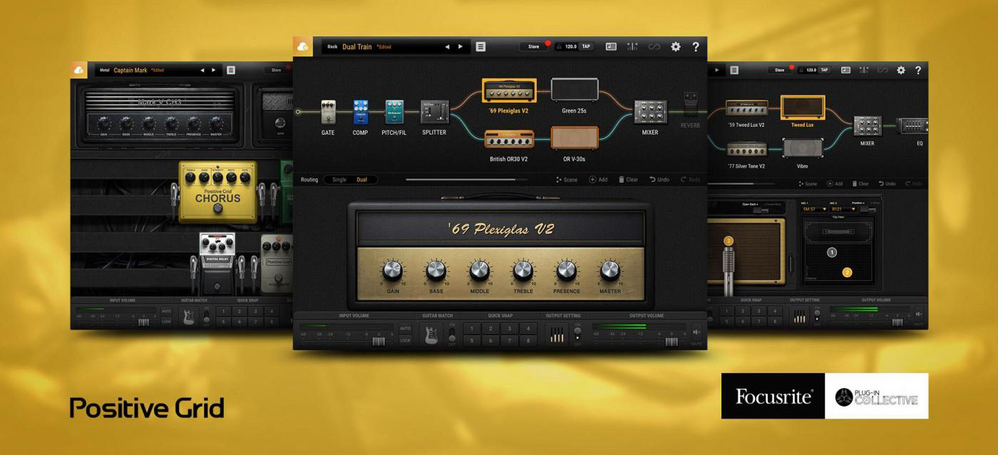 Focusrite and Positive Grid Plug-in Collective Collaboration Focusrite and Positive Grid Plug-in Collective Collaboration