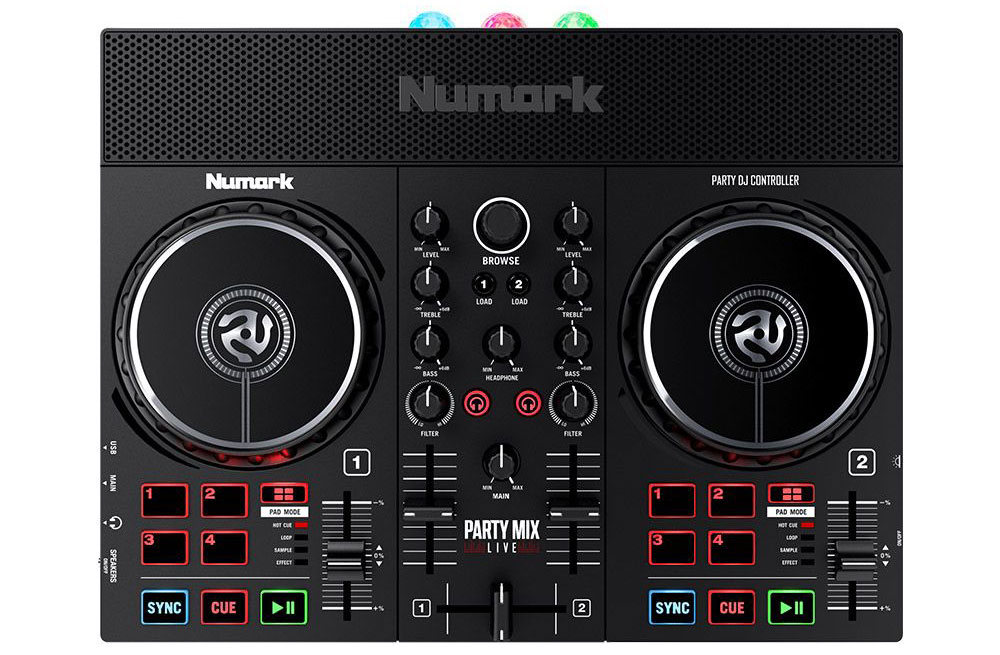 Numark Party Mix Live DJ Controller with Built-in Light Show and Speakers